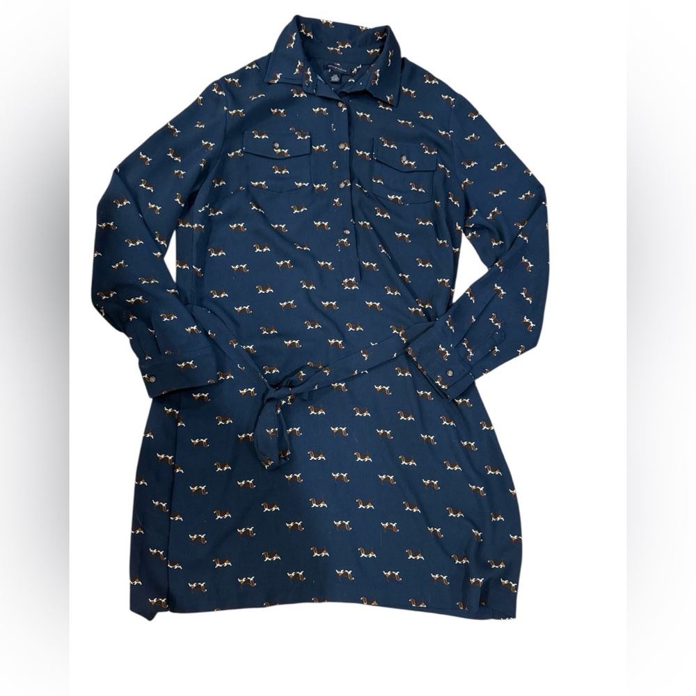 Tommy Hilfiger Navy Dress with Dog Print